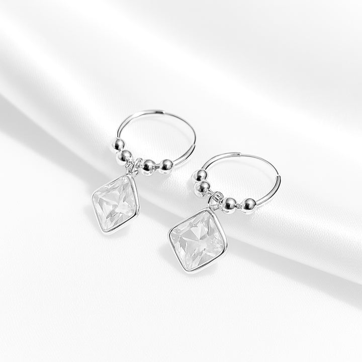 Argollas de Plata Cuadrado 12MM