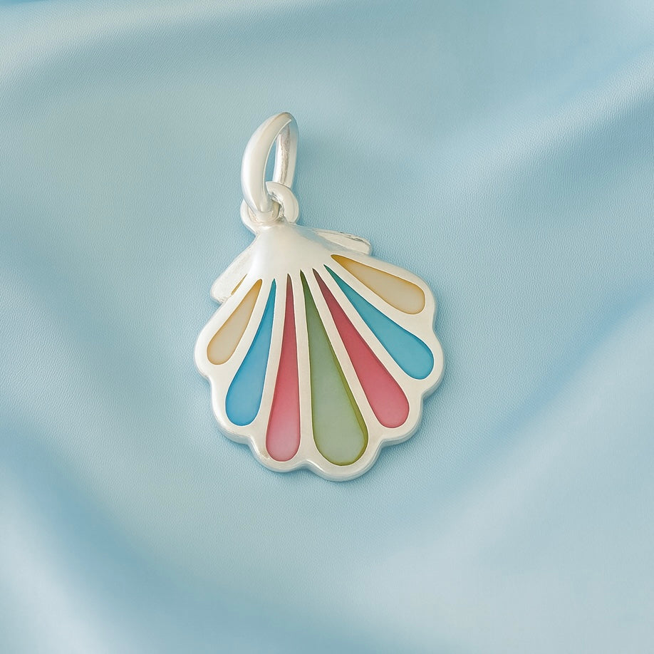 Dije de Plata Concha madre perla de colores