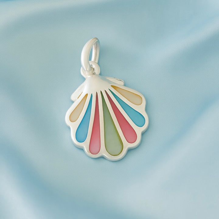 Dije de Plata Concha madre perla de colores