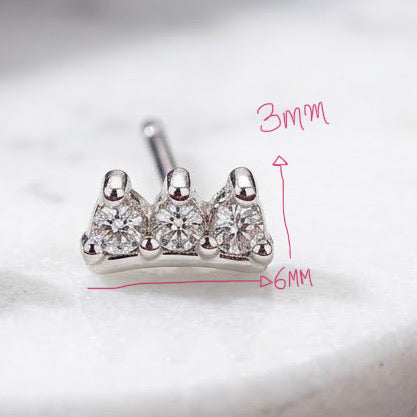 Aretes de Plata Corona👑