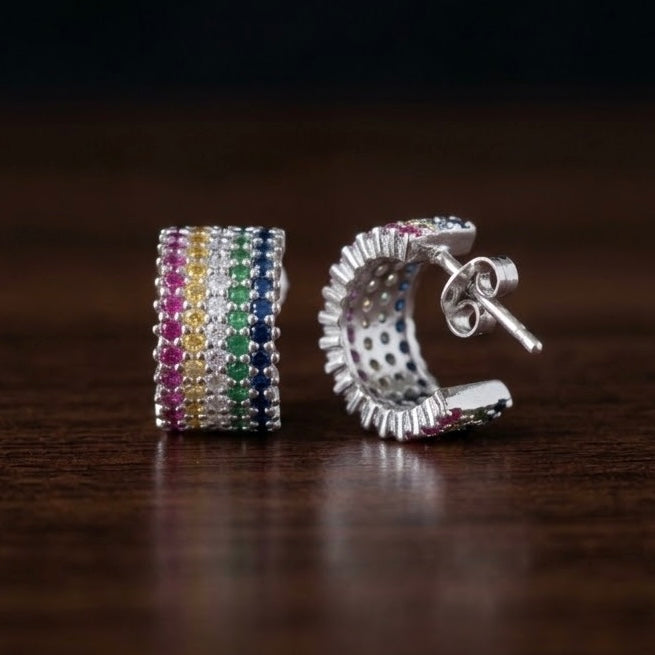 Aretes de Plata Colors