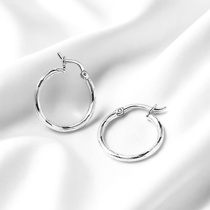 Argollas de Plata Tubo 15MM - Delgadas