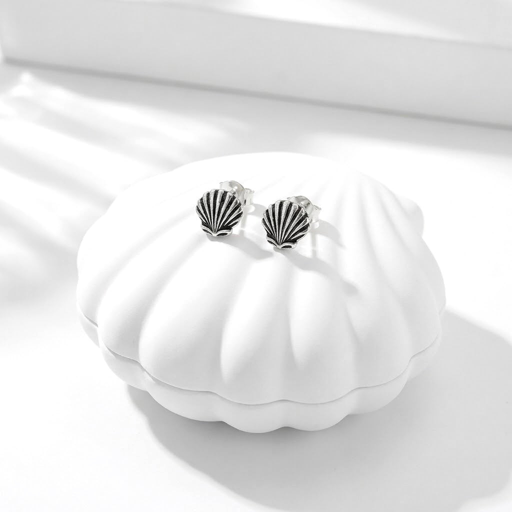 Aretes Conchas Plata