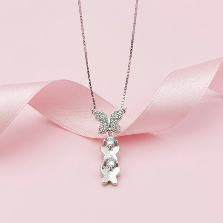 Collar Plata Mariposas