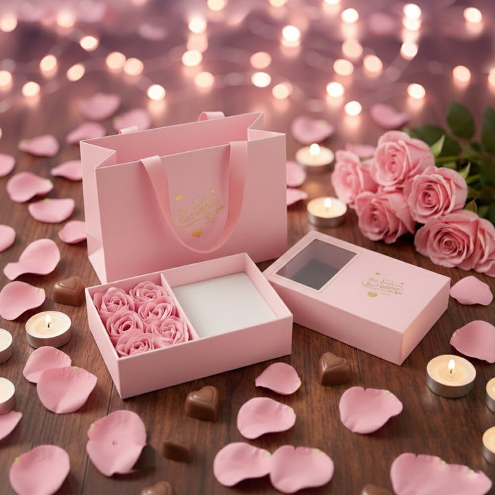 Caja Rosas 🌹 Perfumadas Rosada