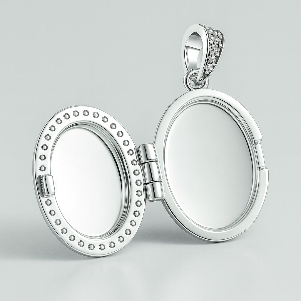 Dije Relicario Vintage Plata