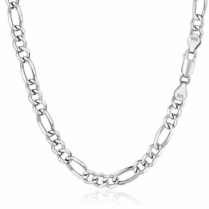 Cadena de Plata Figaro Hueca 5MM