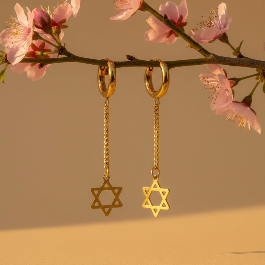 Huggies de Acero ✡️ Estrella Dorado