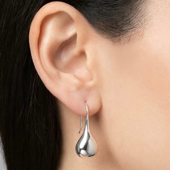 Aretes Plata Gota Rígida