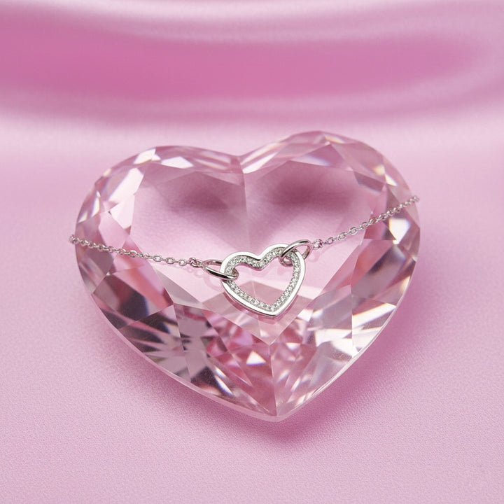 Pulsera Plata Corazón Grande