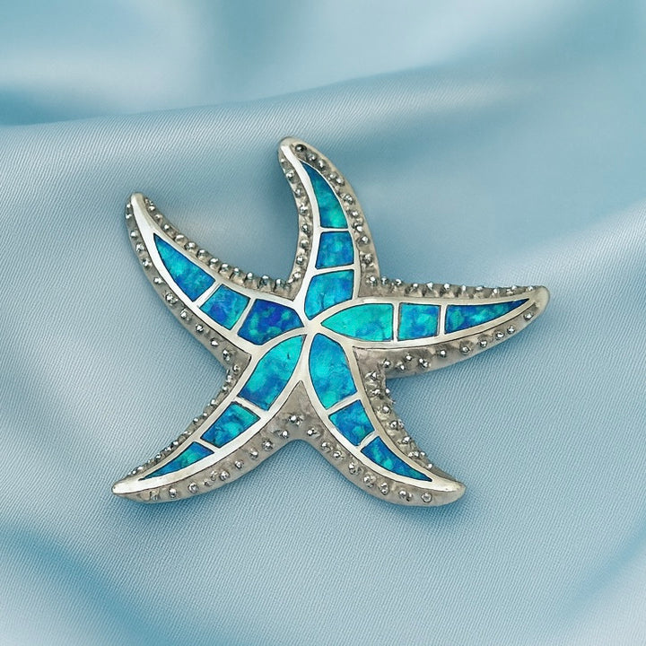 Dije de Plata Estrella de Mar Ópalo