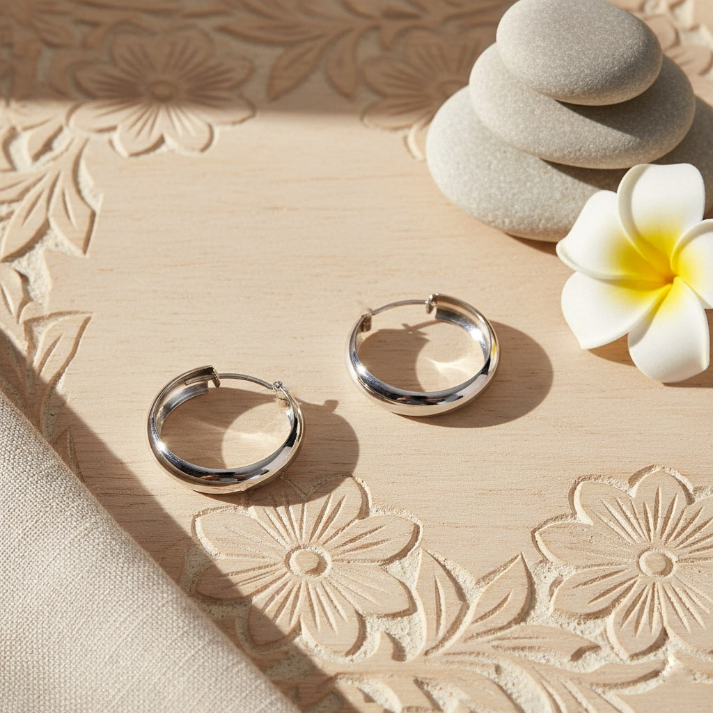 Argollas Divinas 18MM Plata