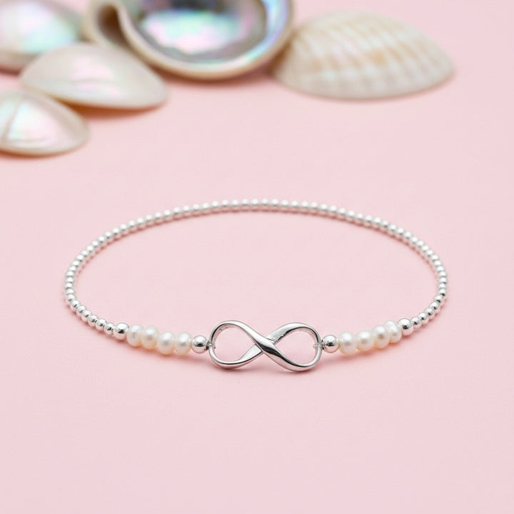 Pulsera Infinito Perlas Cultivadas