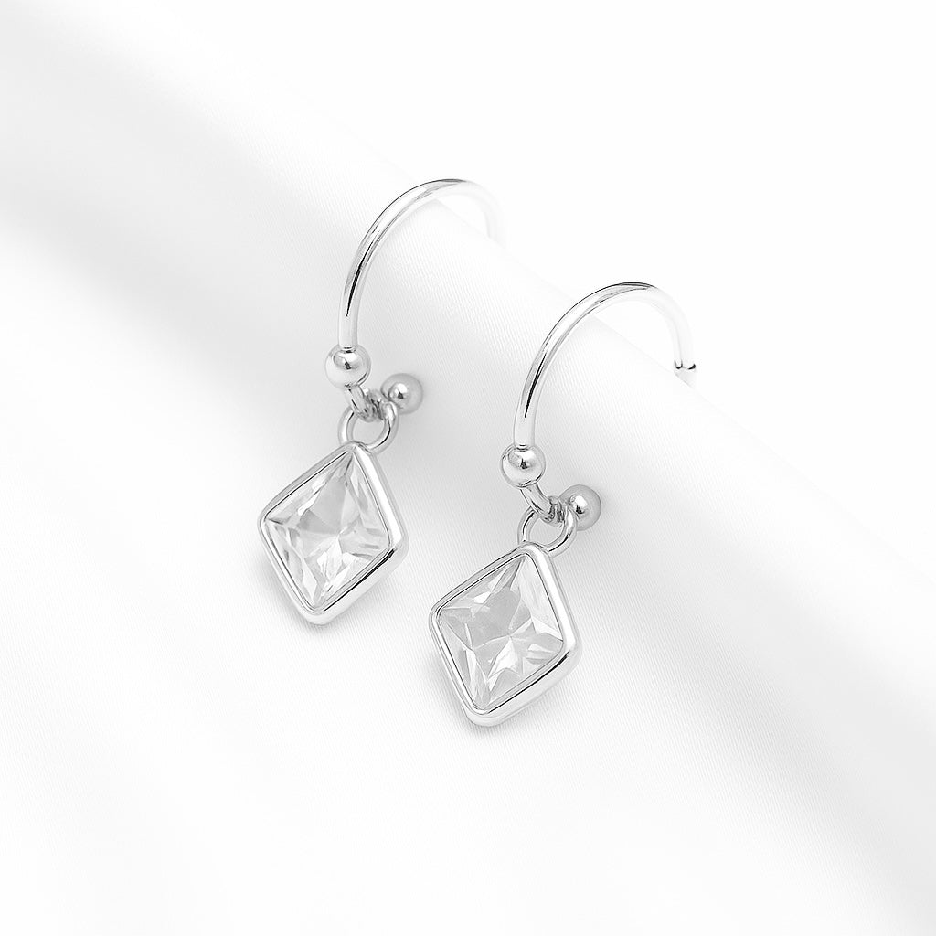 Argollas de Plata Cuadrado 9.5MM