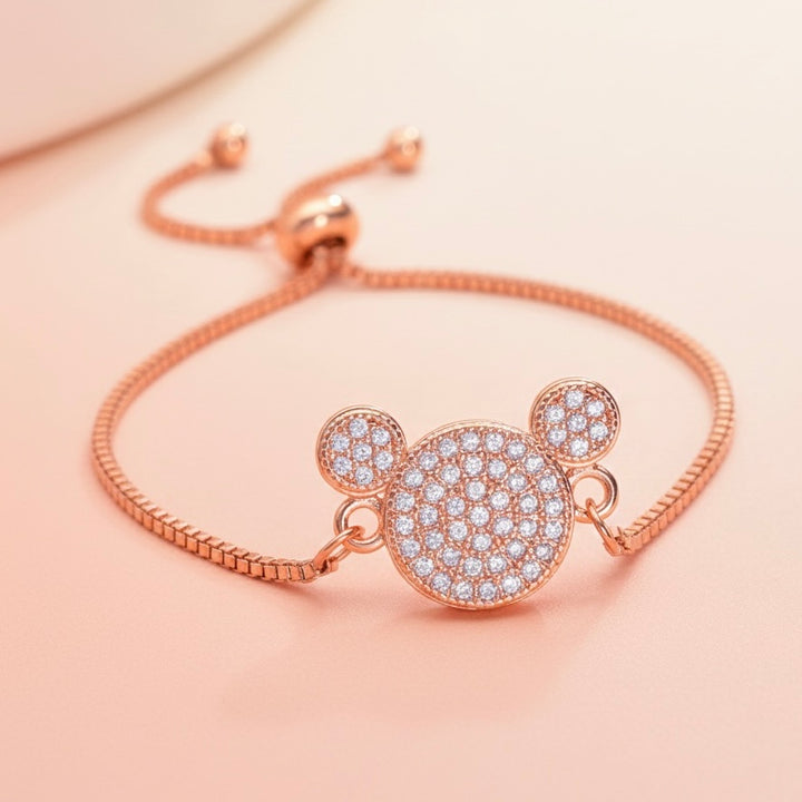 Pulsera Acero 🐭 Mickey Oro Rosa