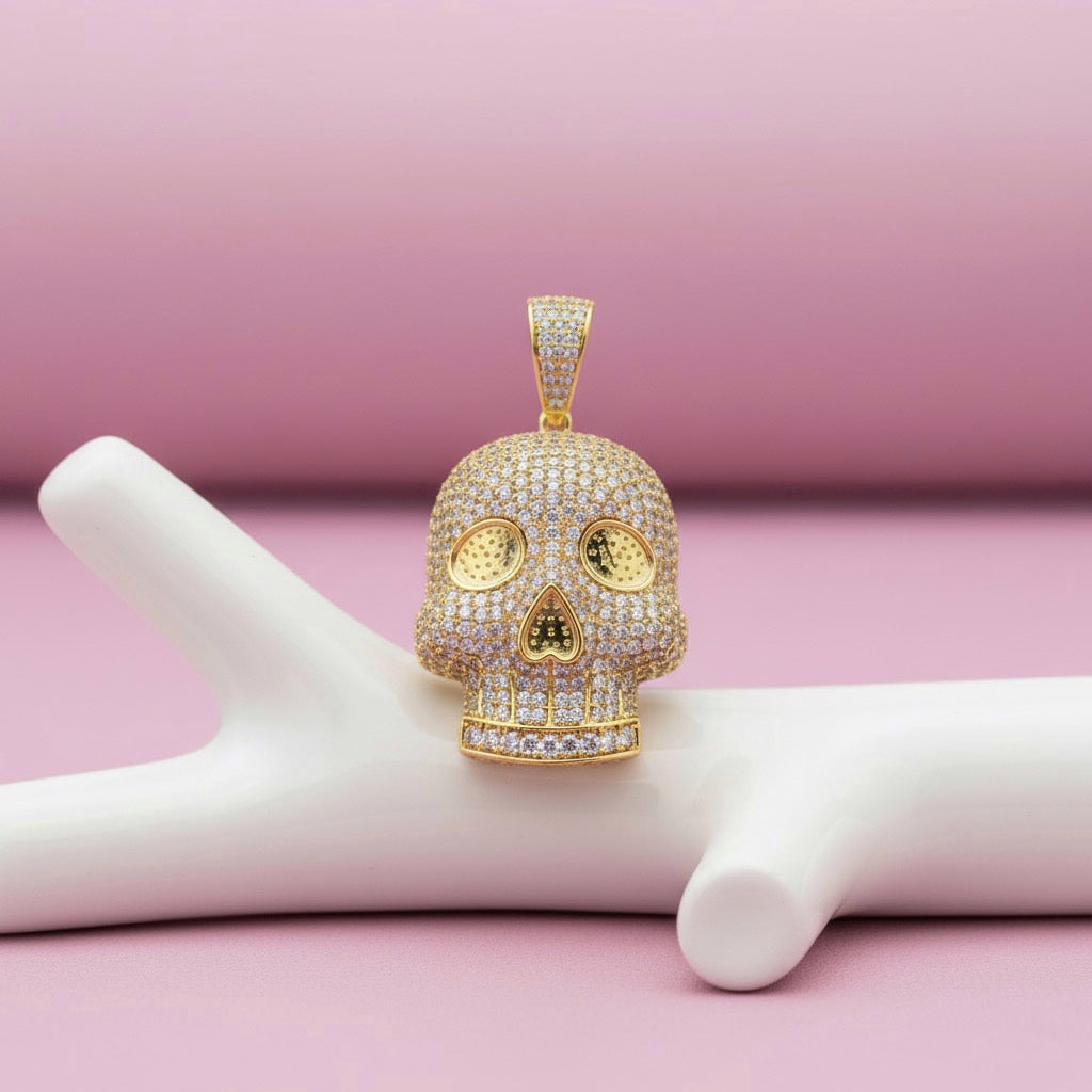 Dije de Acero Calabera Dorado 💀