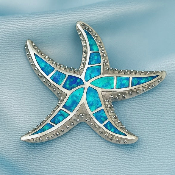 Dije de Plata Estrella de Mar Ópalo 20MM