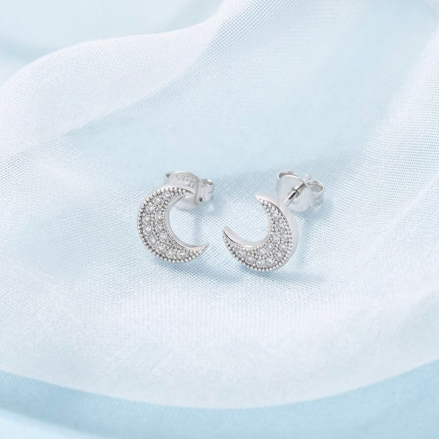 Aretes 🌙 Plata 10MM