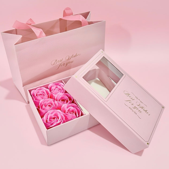 Caja Rosas 🌹 Perfumadas Rosada
