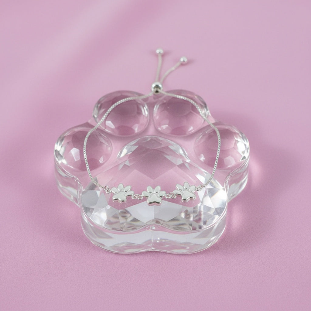 Pulsera Plata Huellitas
