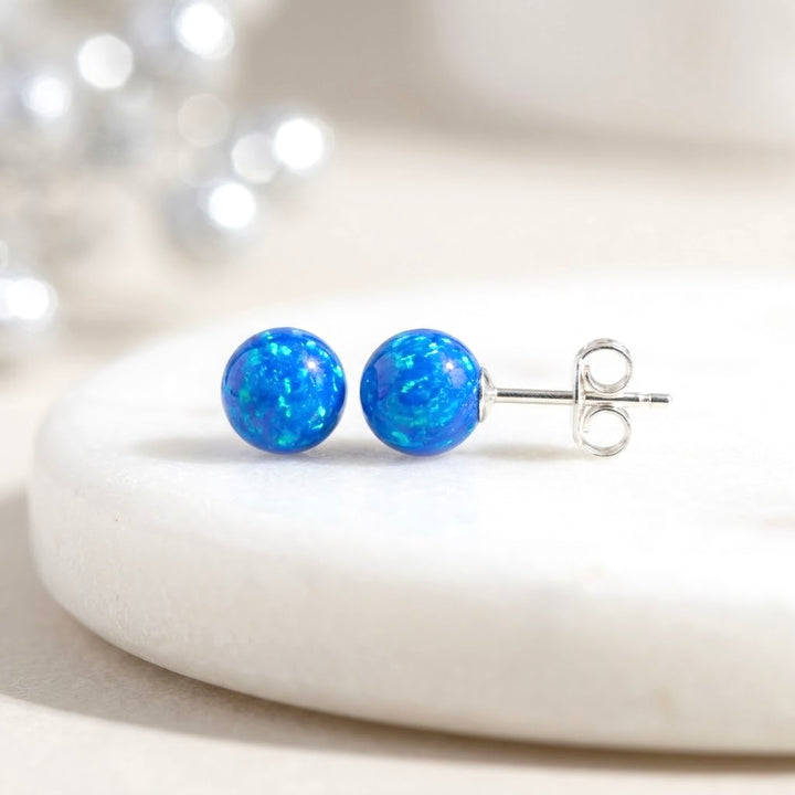 Aretes Plata Ópalo 5MM