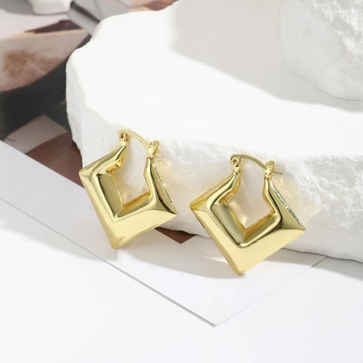 Argollas Acero Triangular 30MM