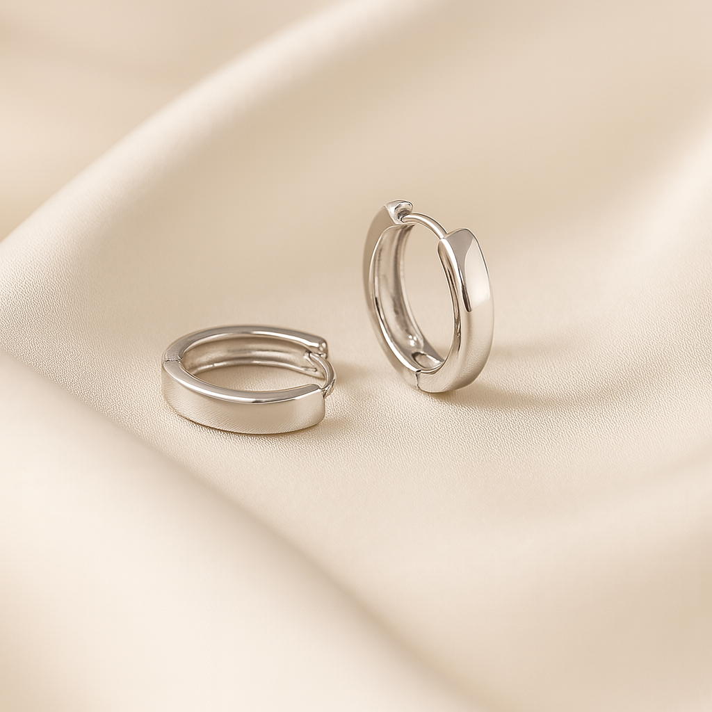 Huggies Plata 💎Lisos Gruesos Grandes