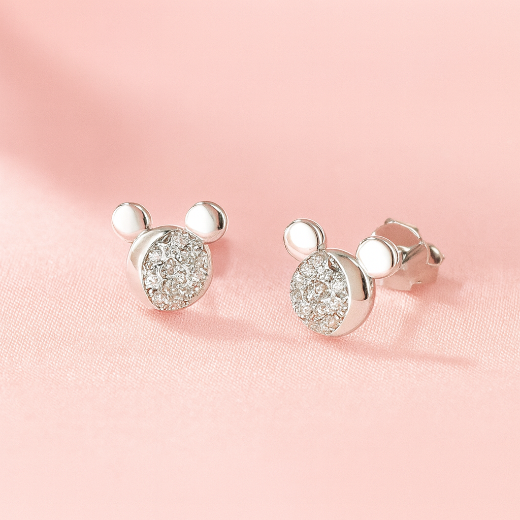 Aretes de Plata Mickey