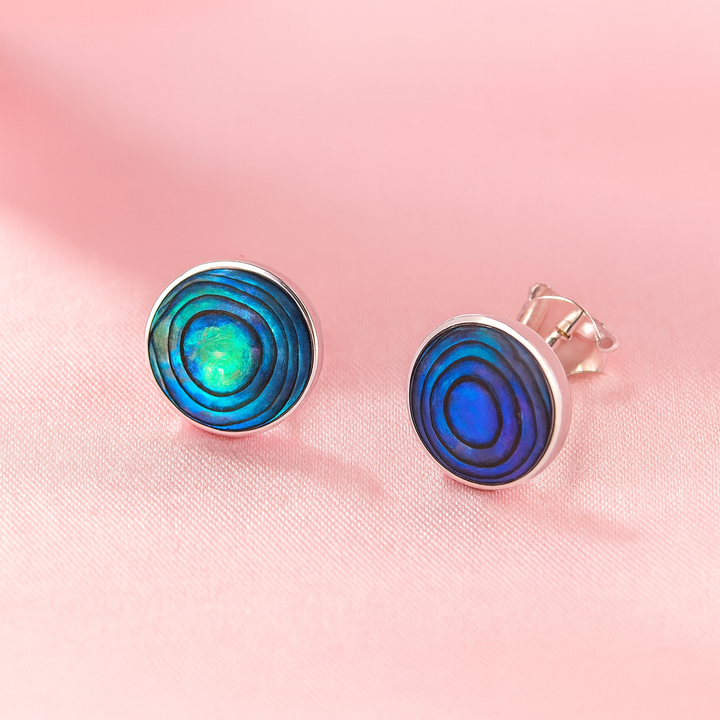 Aretes Abulón Redondos 12MM 🟢