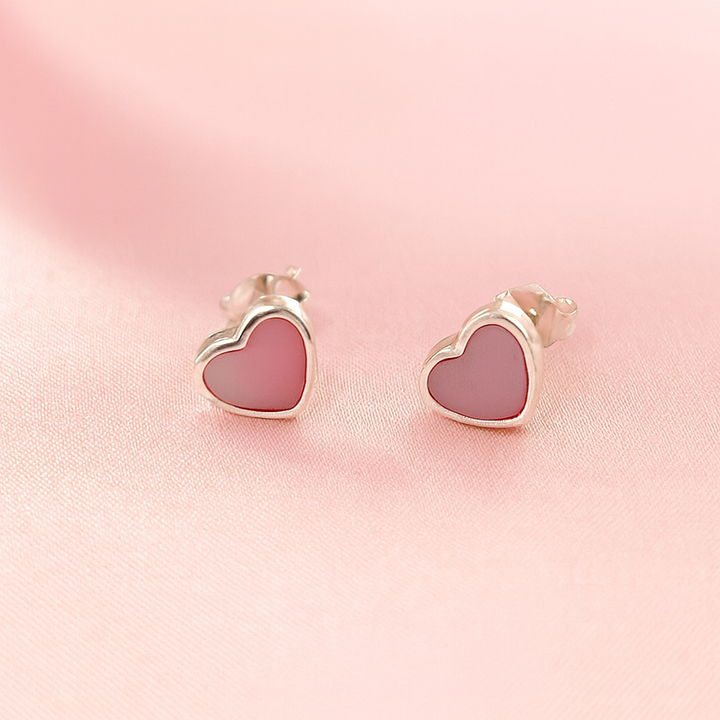 Aretes Madre Perla Rosado 7MM🩷