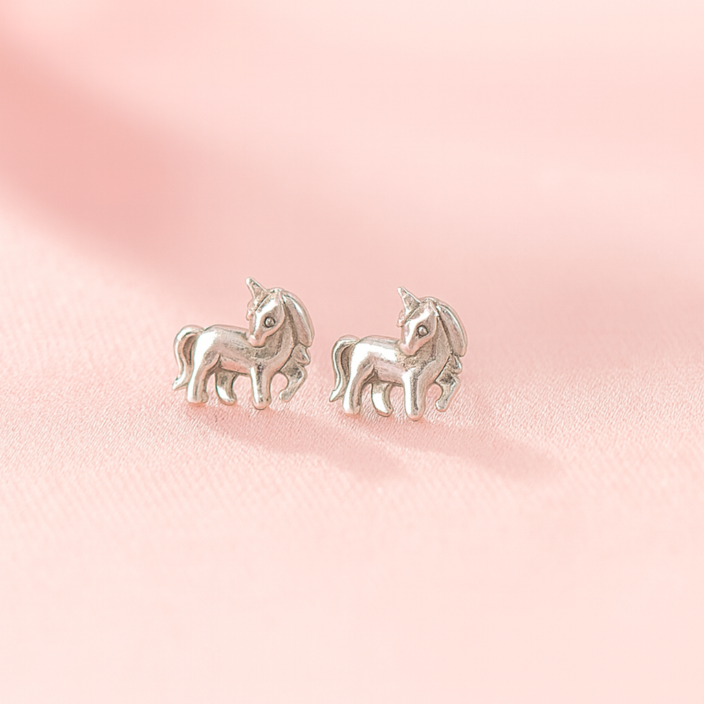 Aretes Unicornio Plata 🦄