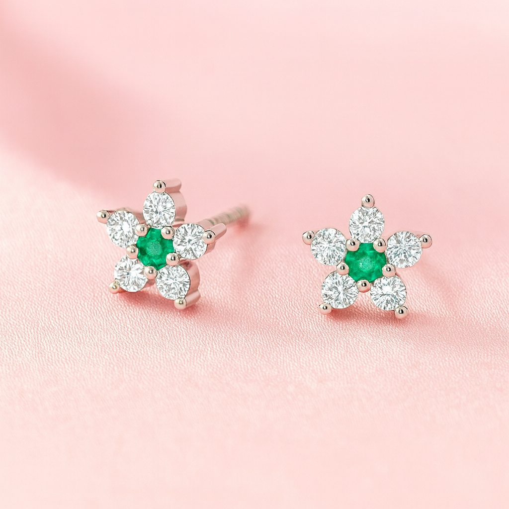 Aretes de Plata Florcita🟢