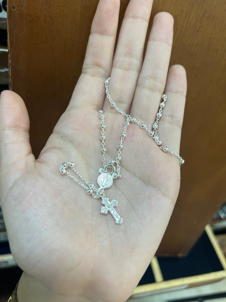 Rosario de Plata San Benito 3mm