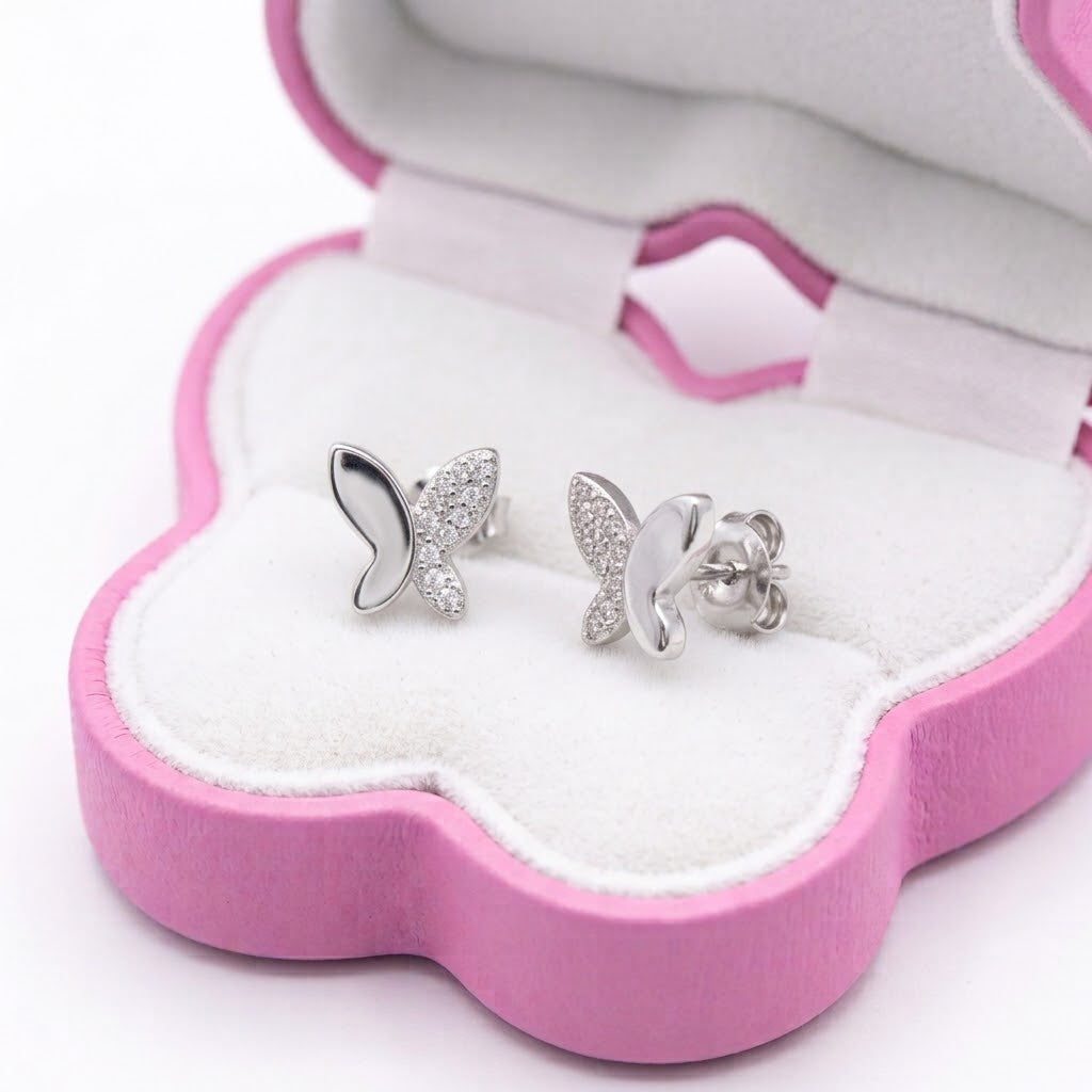Aretes Plata Mariposa