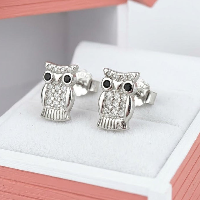 Aretes Plata Búho