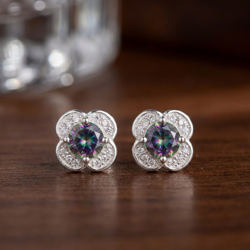 Aretes de Plata Flor