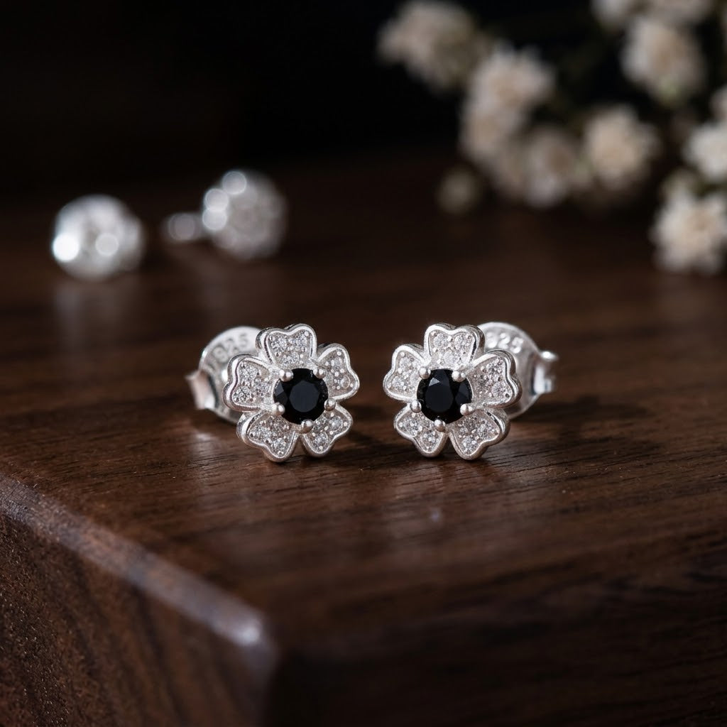 Aretes de Plata Flor