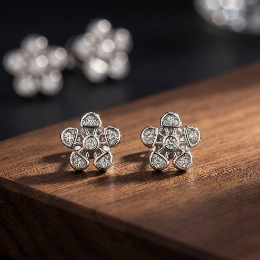 Aretes de Plata Flor