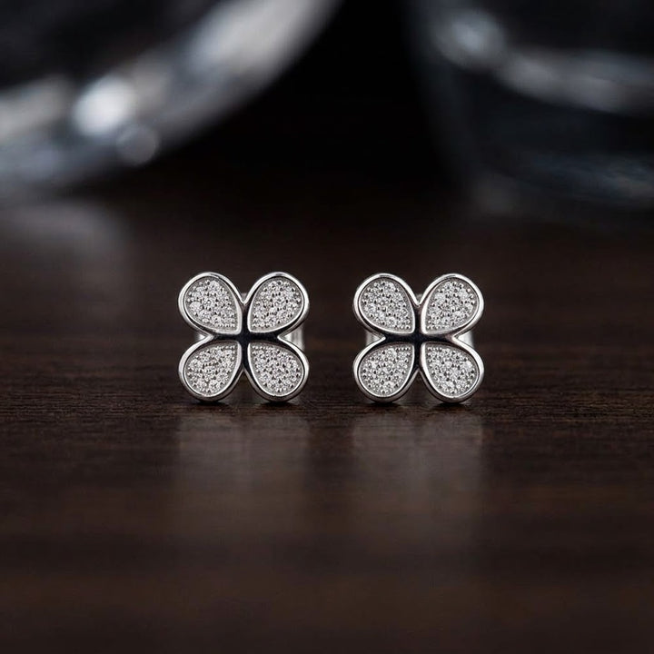 Aretes de Plata Trébol
