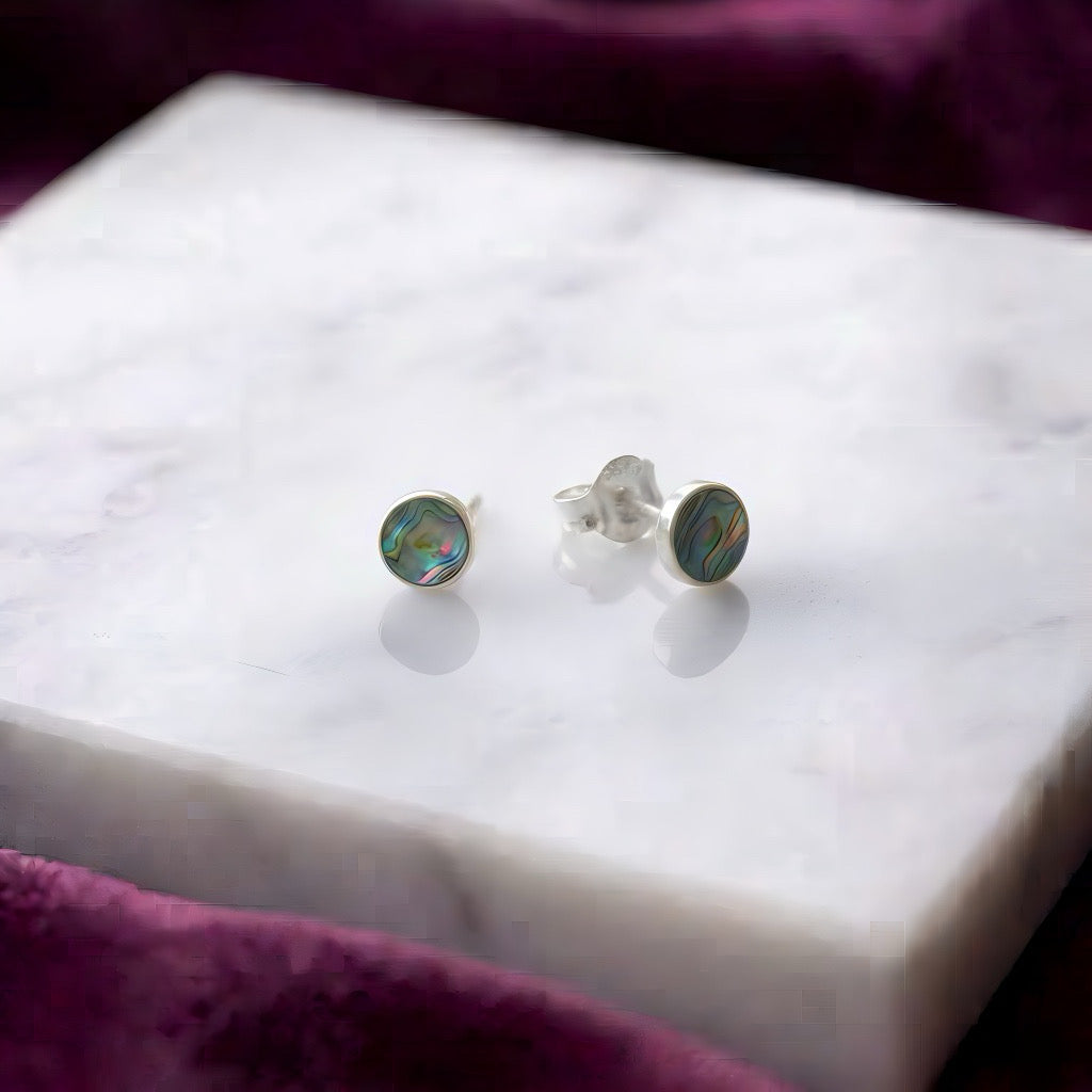 Aretes Abulón Plata 5MM