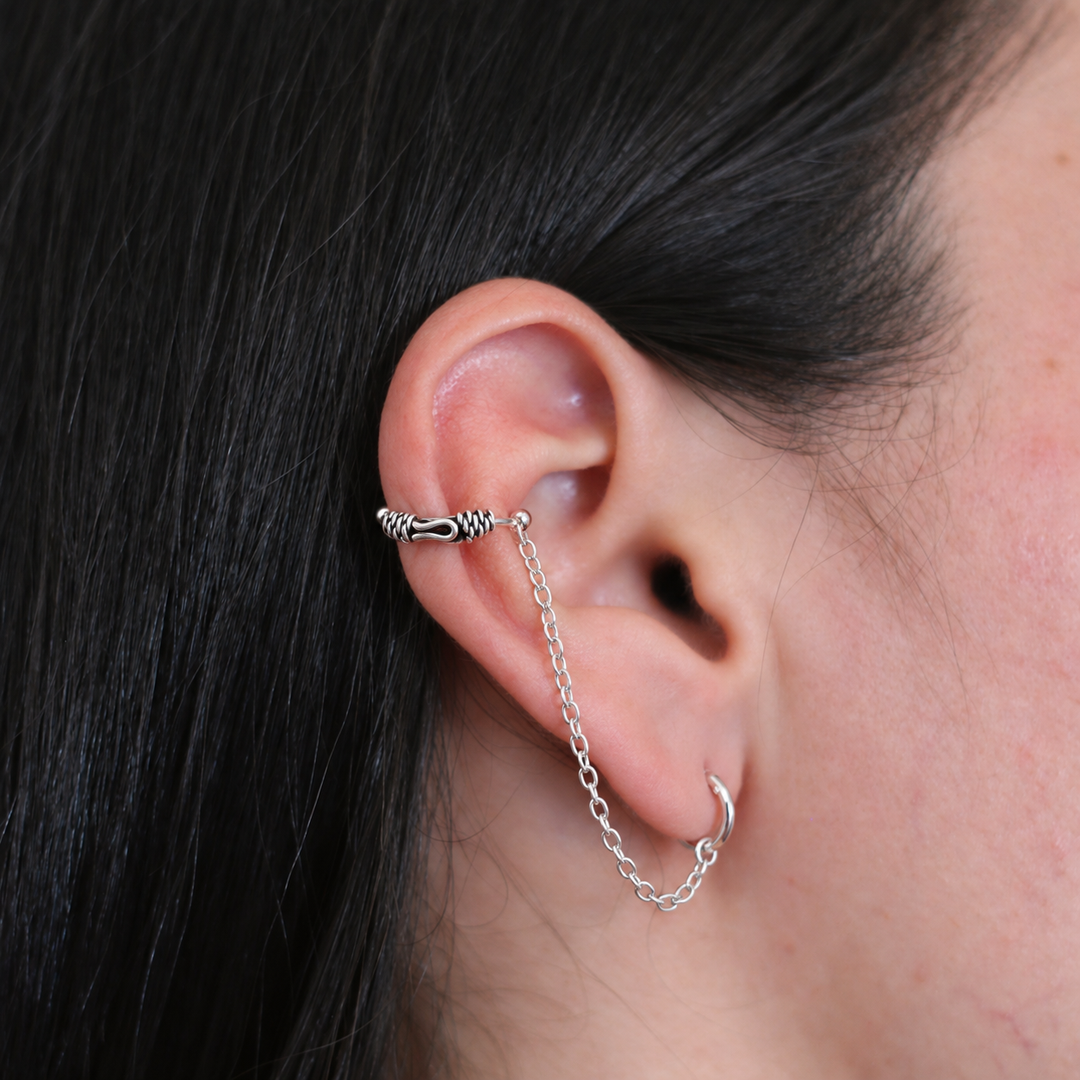 Aretes de Plata Escalador Entrelazados 😍