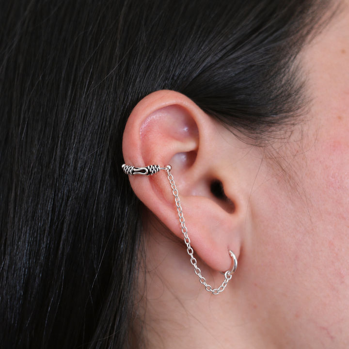 Aretes de Plata Escalador Entrelazados 😍
