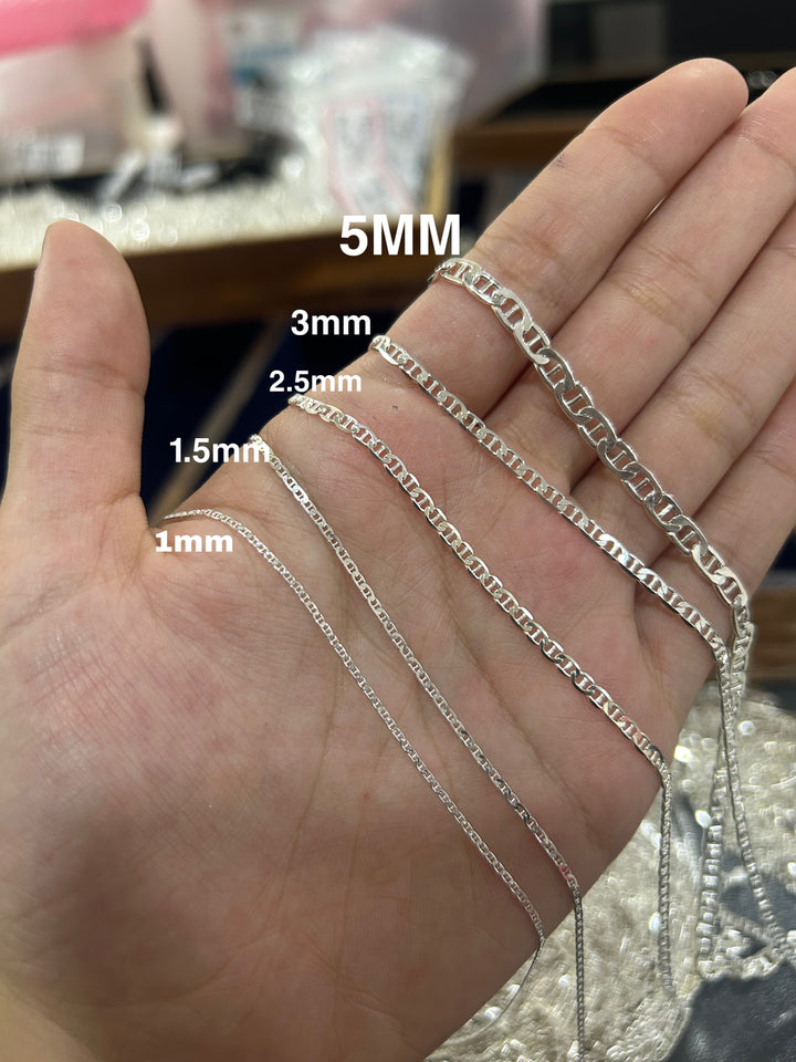 Cadena de Plata - Gucci Hueca 5MM