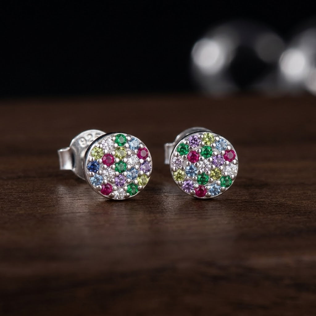 Aretes Plata Colores