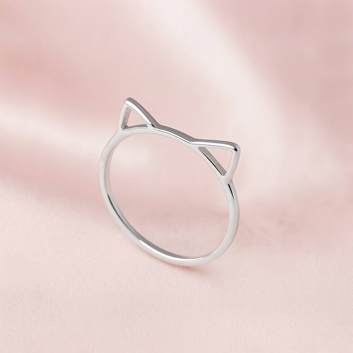Anillo de Plata Orejas de Gato