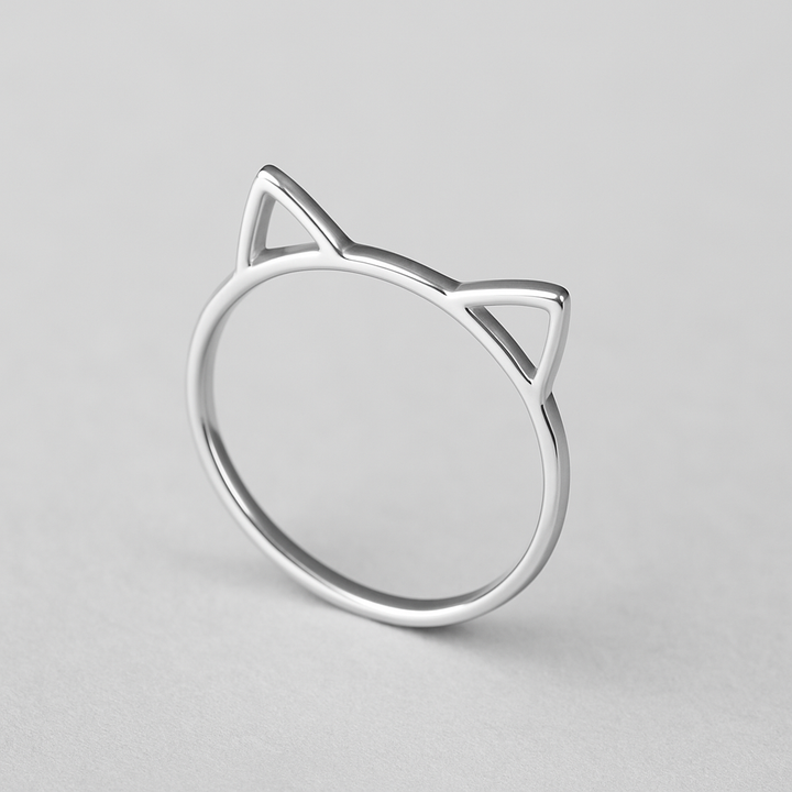 Anillo de Plata Orejas de Gato