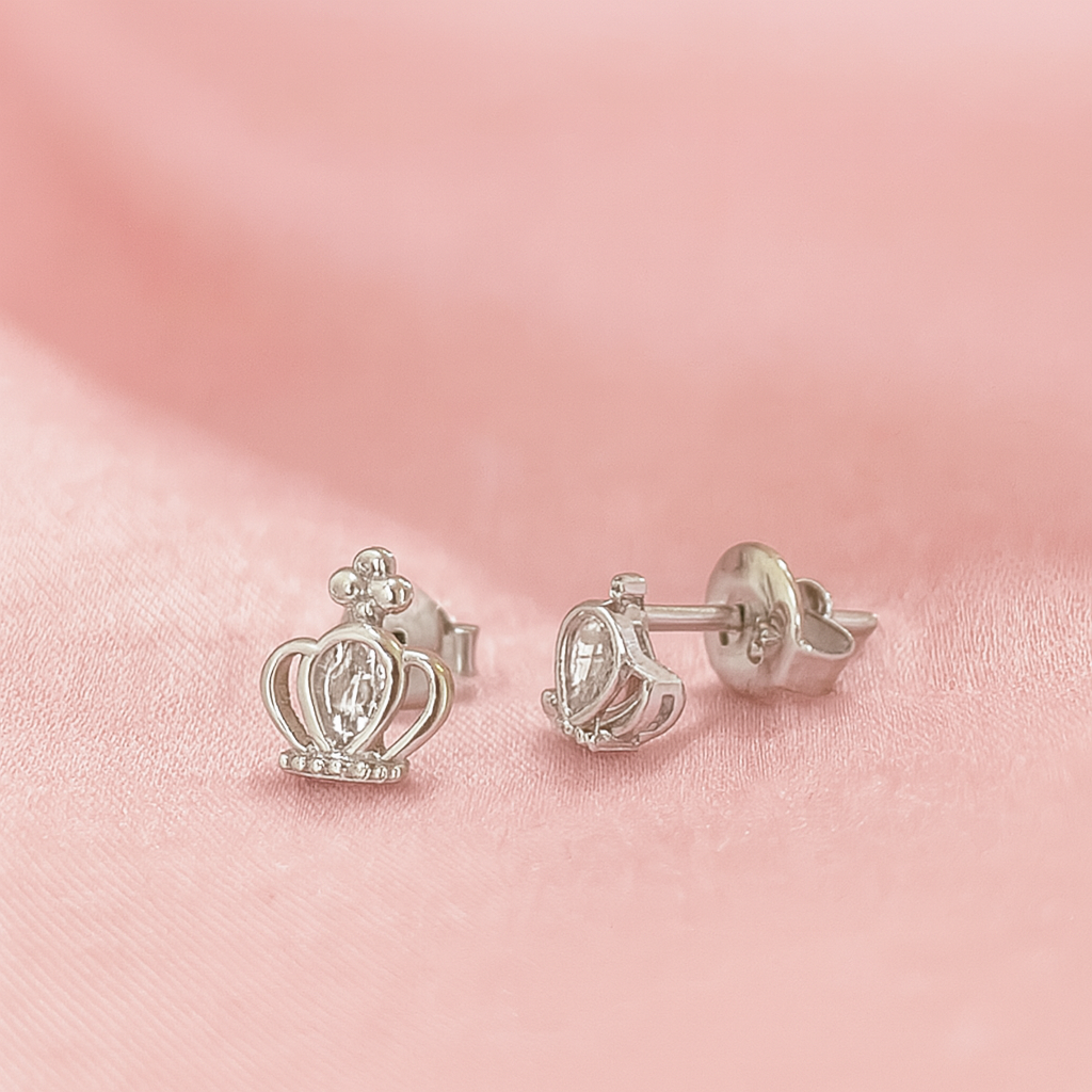 Aretes de Plata Corona 👑