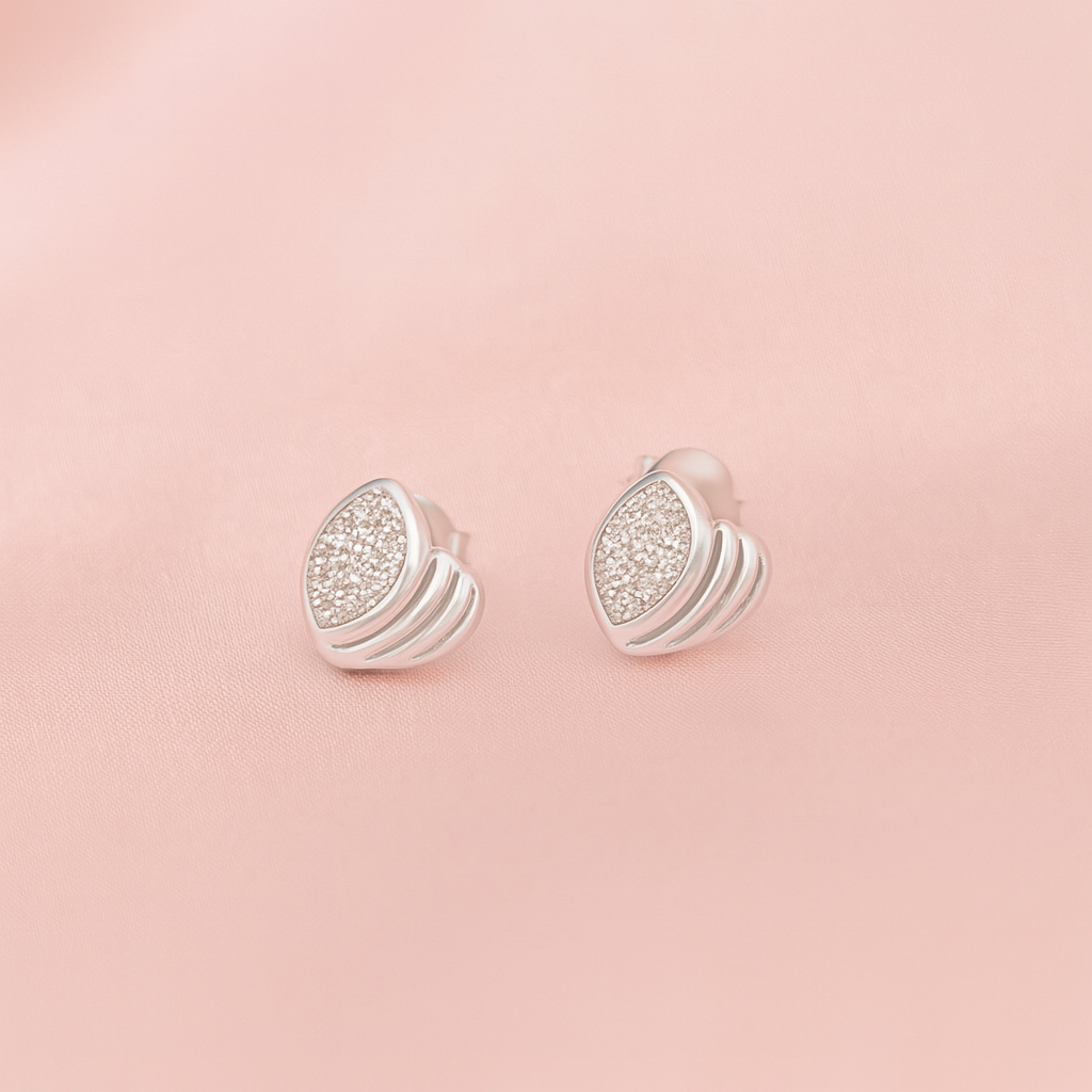 Aretes de Plata Heart