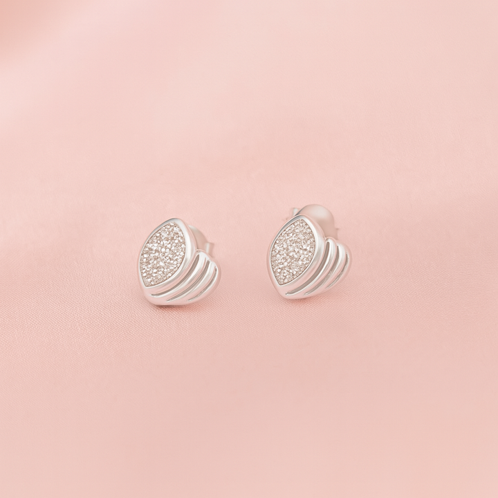 Aretes de Plata Heart