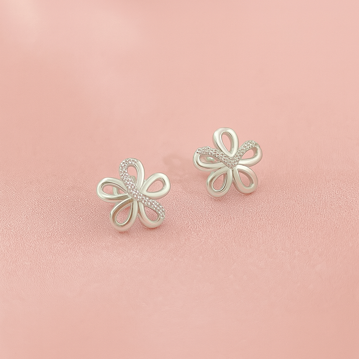 Aretes de Plata Flor Grande 11MM
